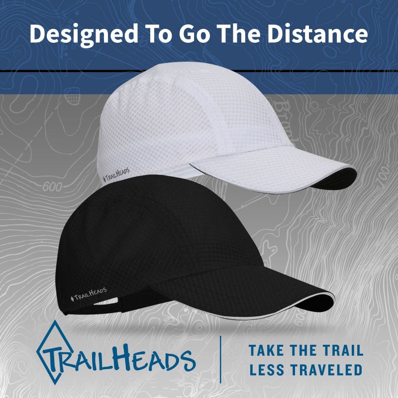 TrailHeads Performance Mens Running Hat - Lightweight, Quick Dry Workout Hats for Men - Athletic Sports Cap for Tennis, Gym - Image 4